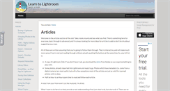 Desktop Screenshot of learn-to-lightroom.com